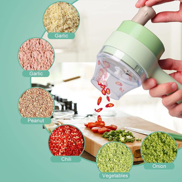 Transform Your Kitchen with the 5-in-1 Handheld Electric Vegetable Cutter